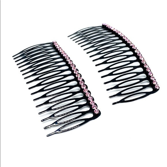 Pink Rhinestone Hair Accessories set of two - Picture 1 of 6